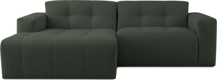 Tmavě zelená rohová pohovka (levý roh) Maxel – Scandic