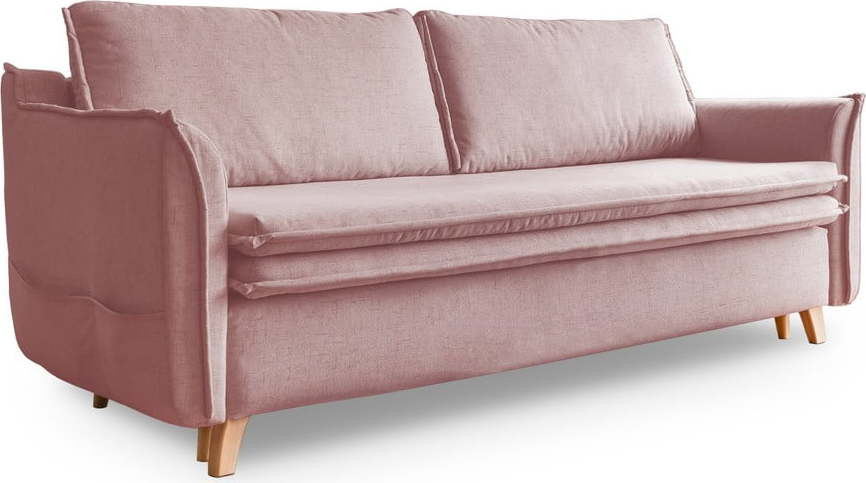 Světle růžová rozkládací pohovka 225 cm Charming Charlie – Miuform