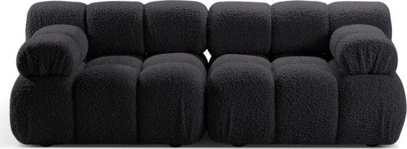 Antracitová modulární pohovka z textilie bouclé 188 cm Bellis – Micadoni Home