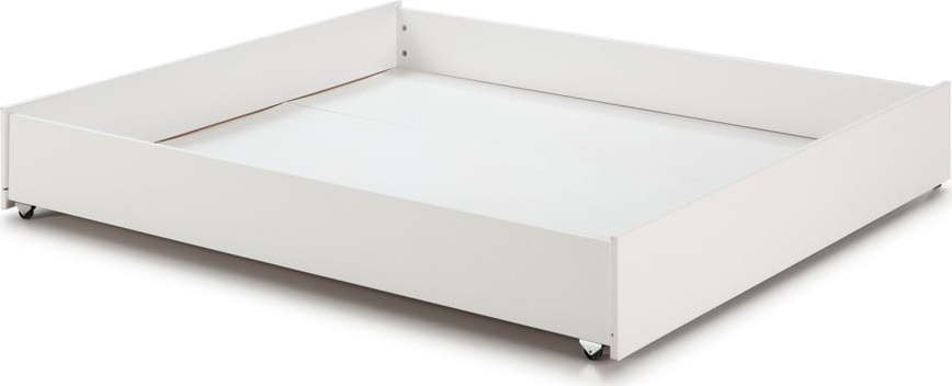 Bílá zásuvka pod postel Marckeric Enara, 137 x 147 cm