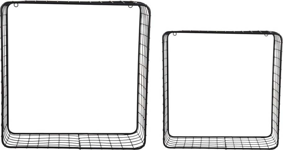 Černé ocelové police v sadě 2 ks 35 cm Reja – PT LIVING