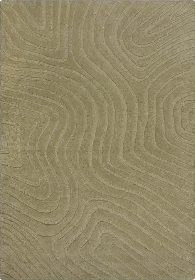 Khaki ručně tkaný vlněný koberec 200x290 cm Mesmerise Sage – Flair Rugs