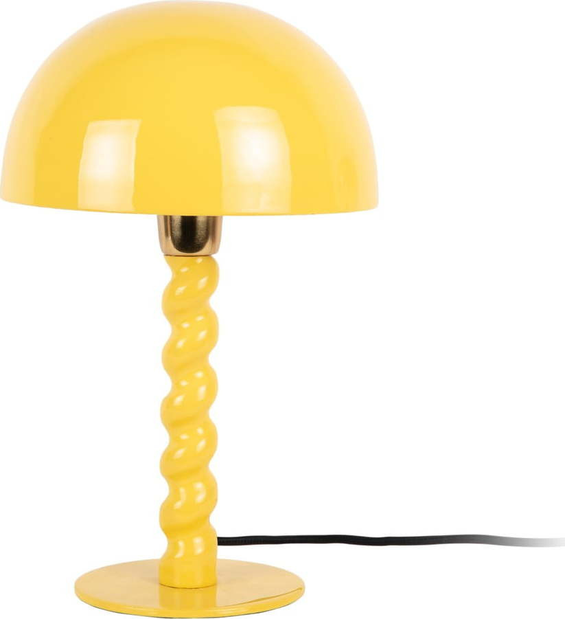 Žlutá stolní lampa s kovovým stínidlem (výška 39 cm) Prisa – Leitmotiv