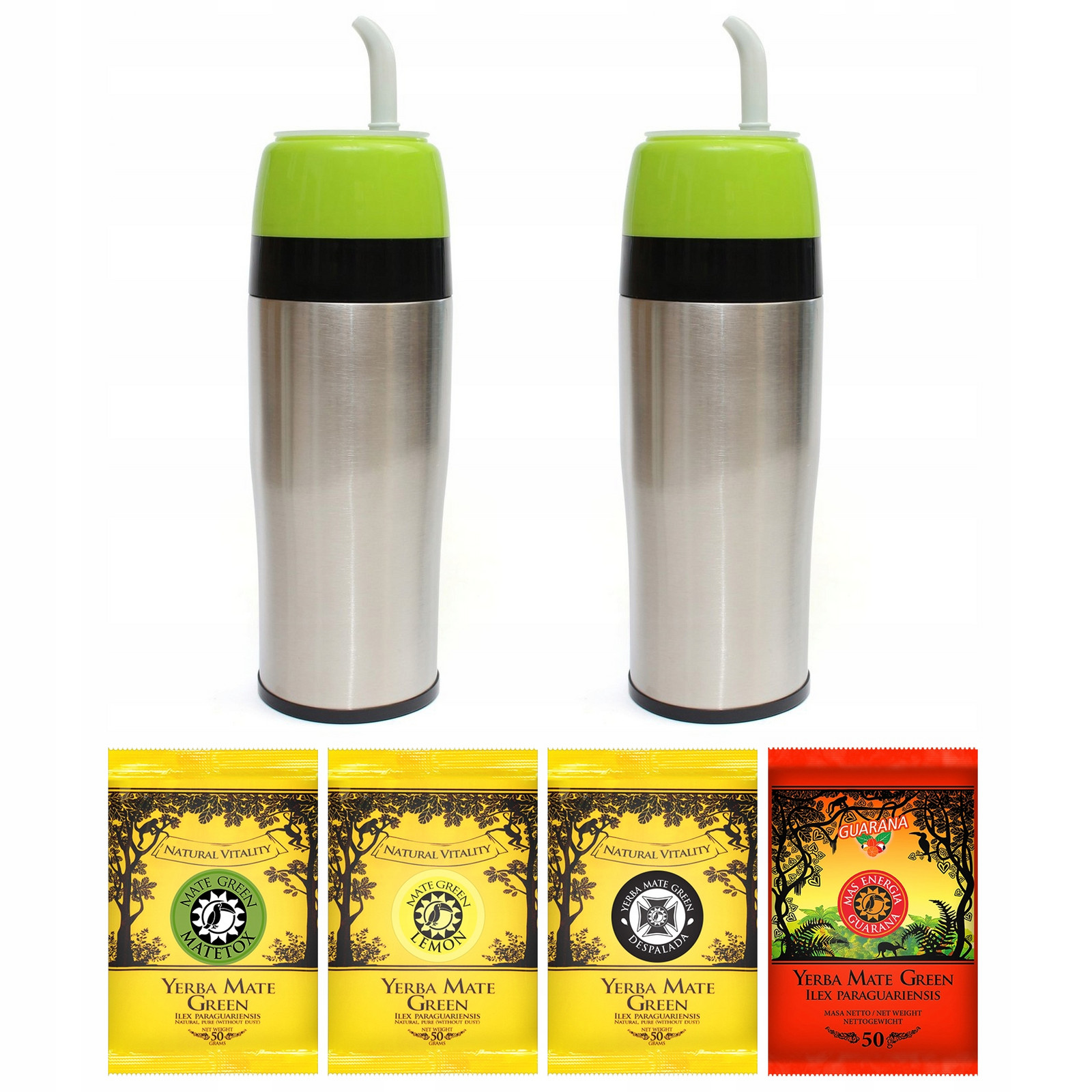 Yerba Mate Yerbomos Set pro dva 200g Mate Green Guarana Lemon