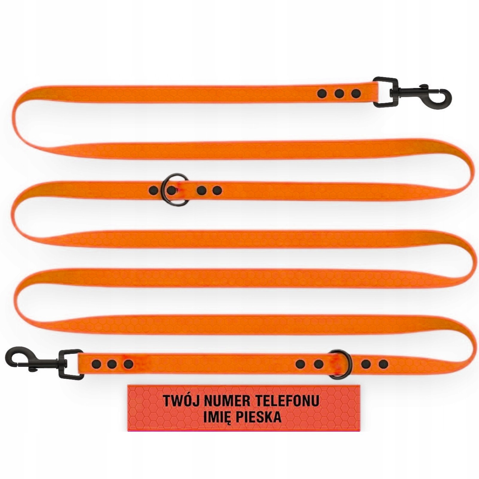 Vodítko Nastavitelná, Přepínatelná, Voděodolná, Měkká, Biothane Pvc 15 M 16 MM