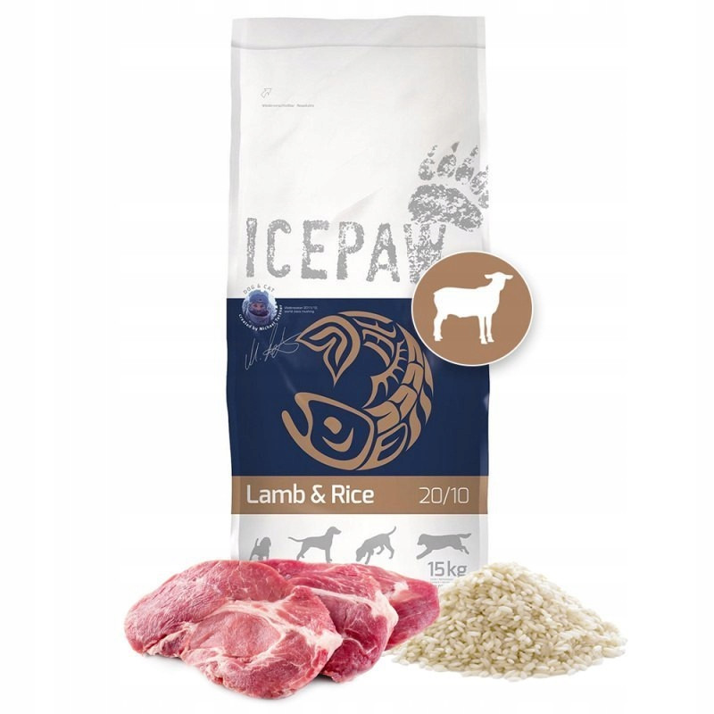 Suché krmivo pro psy s nízkým obsahem kalorií Icepaw Lamb&Rice (jehněčí) 14 kg