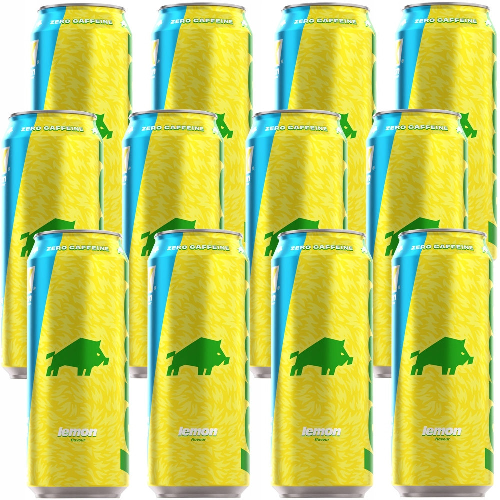 Wkdzik Divočák Zero Caffeine Zero Calorie 12 x 500ml Lemon Energie Bez Kofeinu