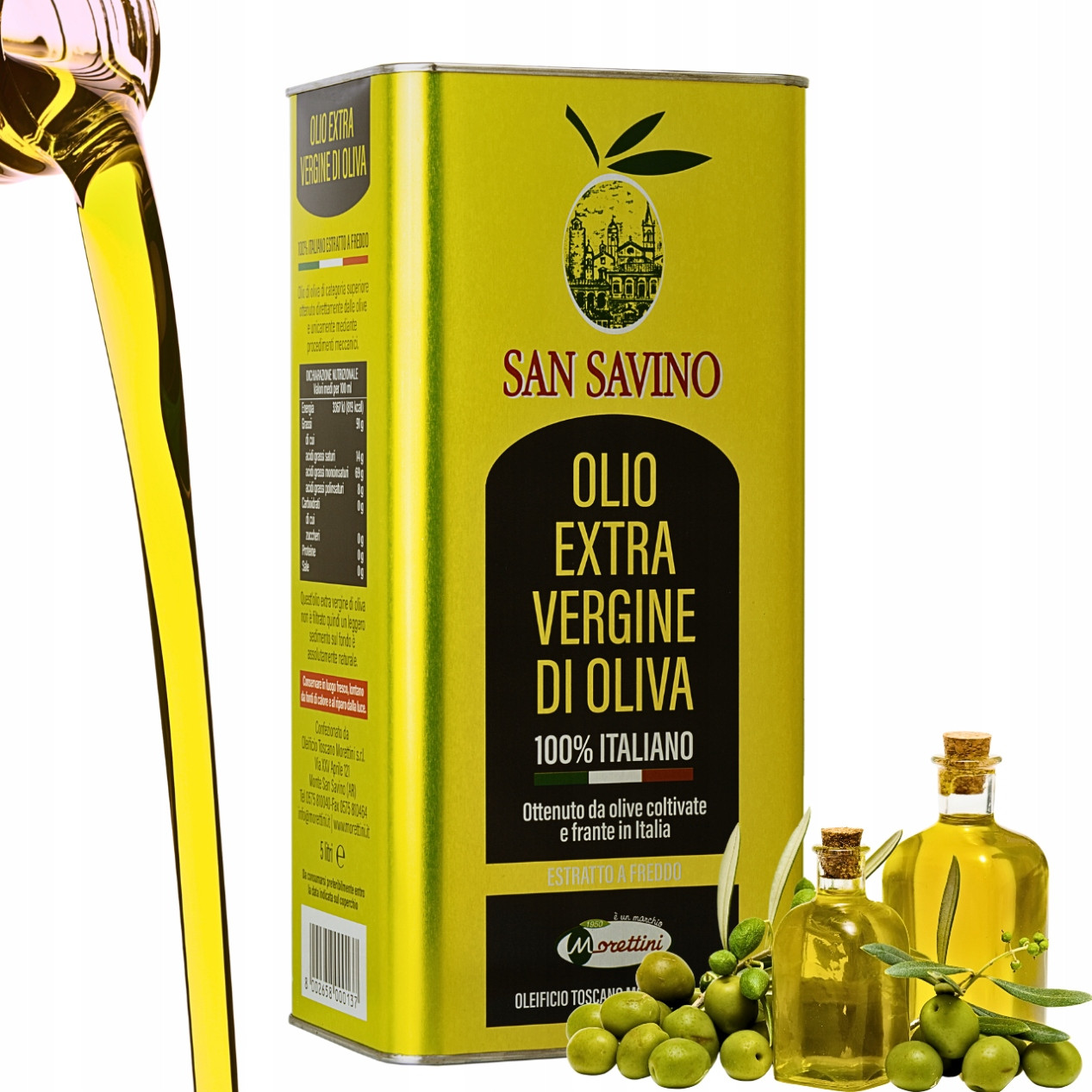 Morettini extra panenský olej San Savino plechovka 5L Itálie Toskánsko