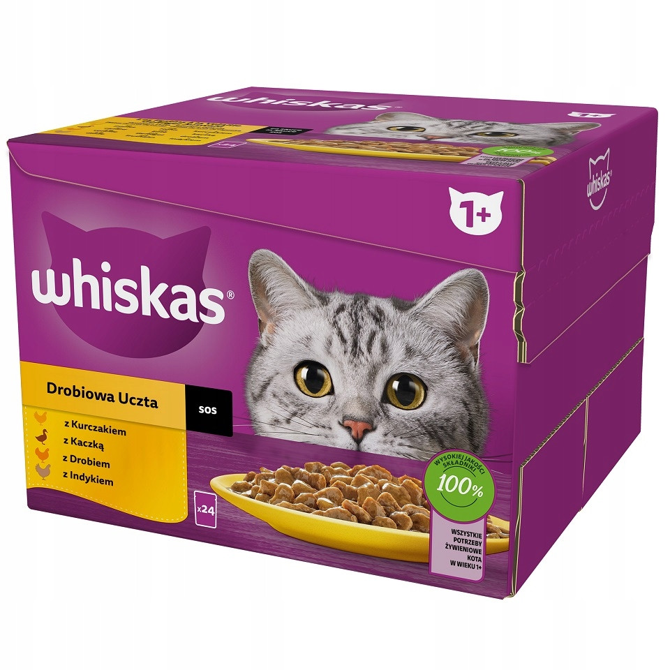 Whiskas Adult Drůbeží hostina v omáčce 48x85 g