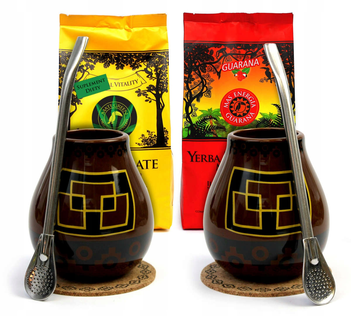 Yerba Mate Green Energie Guarana Cannabis 2x400g Set Příslušenství