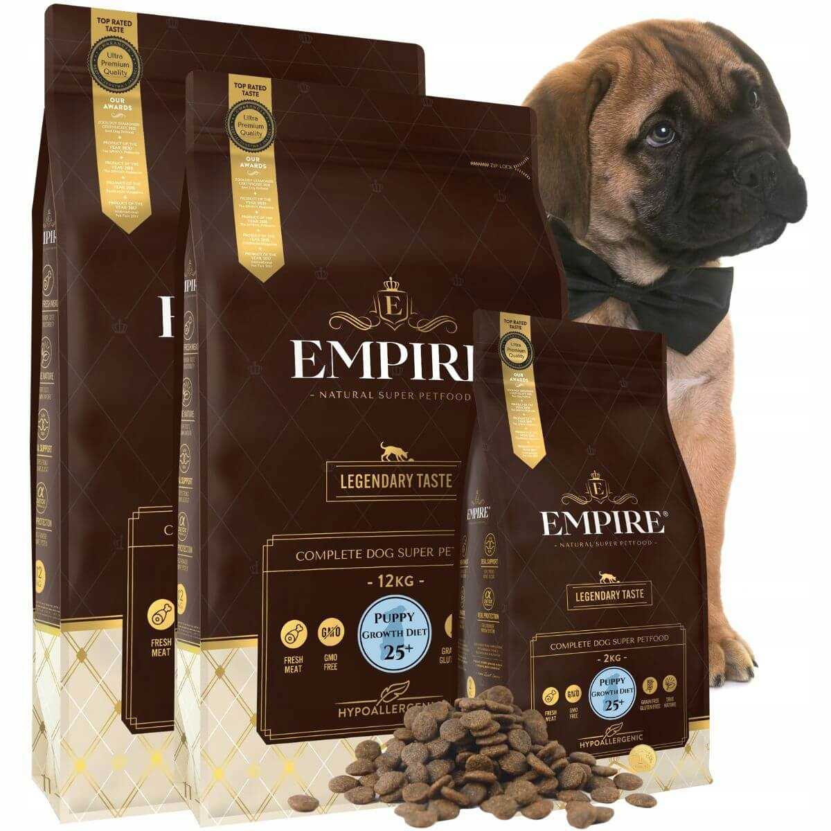 Empire Suché Krmivo Štěně Velké Hypoalergenní Plemeno 2 x 12 kg 2 kg