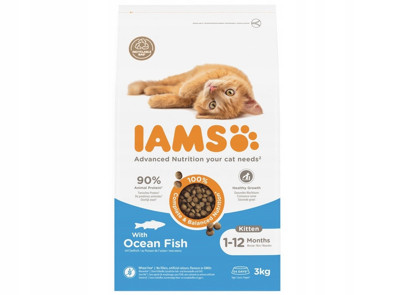 Krmivo pro kočky Iams For Vitality Ryba oceánská 3 kg