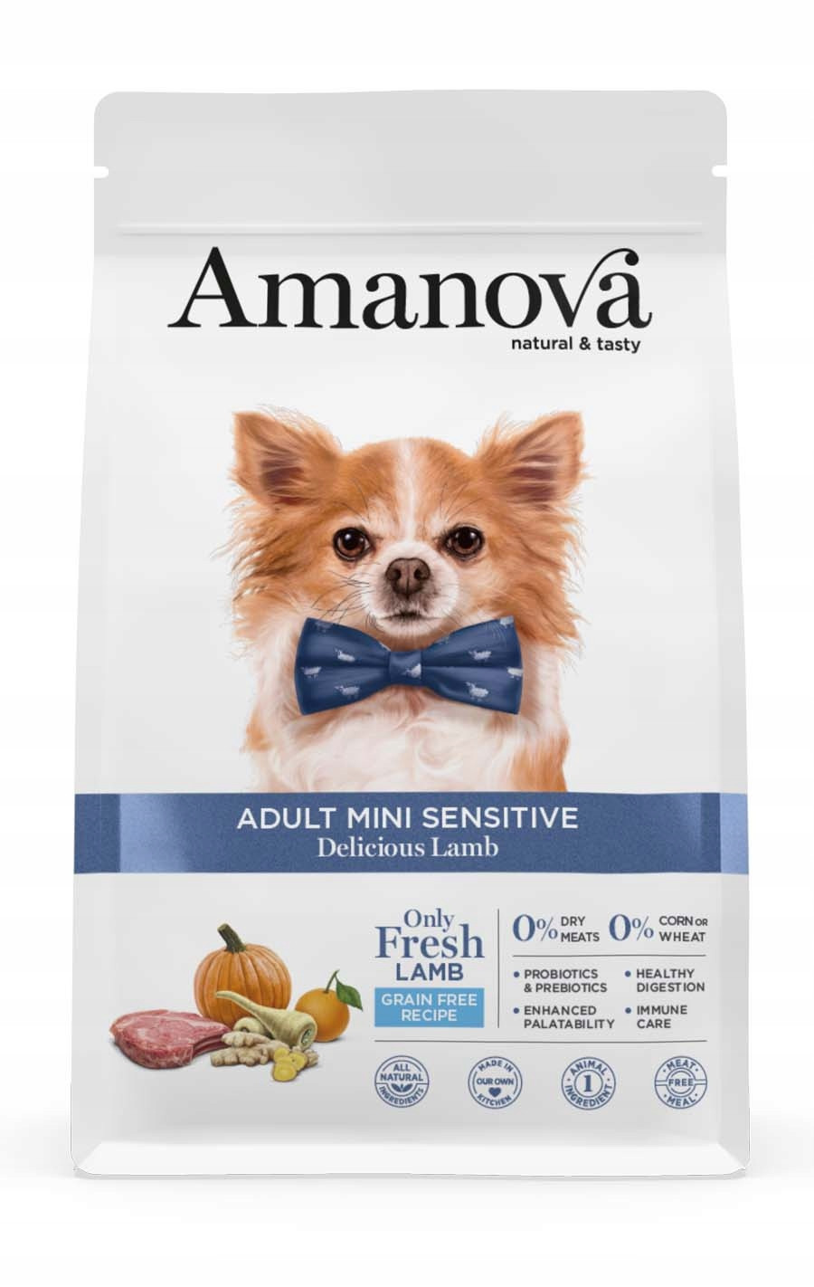 Suché krmivo pro psy Amanova Adult Mini Sensitive Delicious Lamb 7 kg