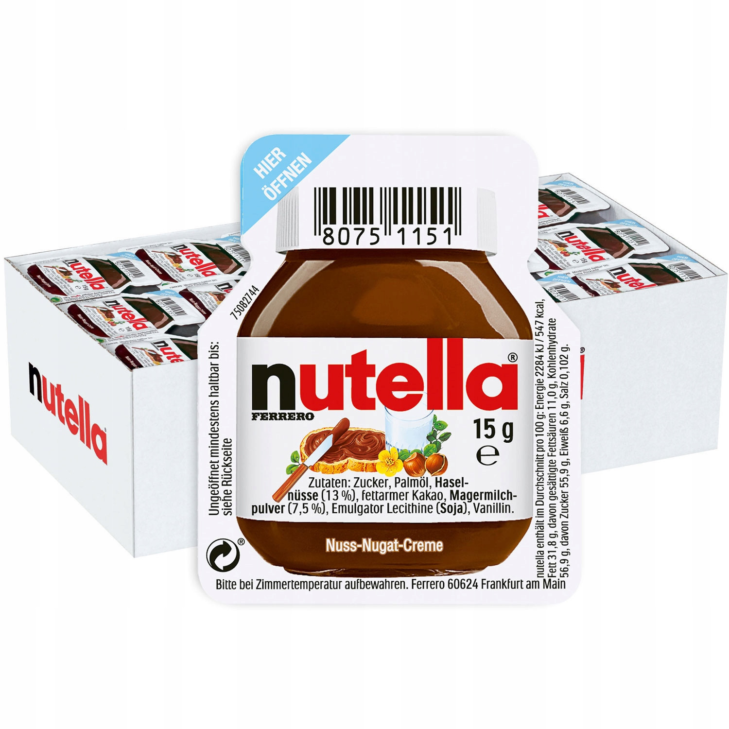 Ferrero Nutella Mini Pomazánka porcovaná 60 x 15g