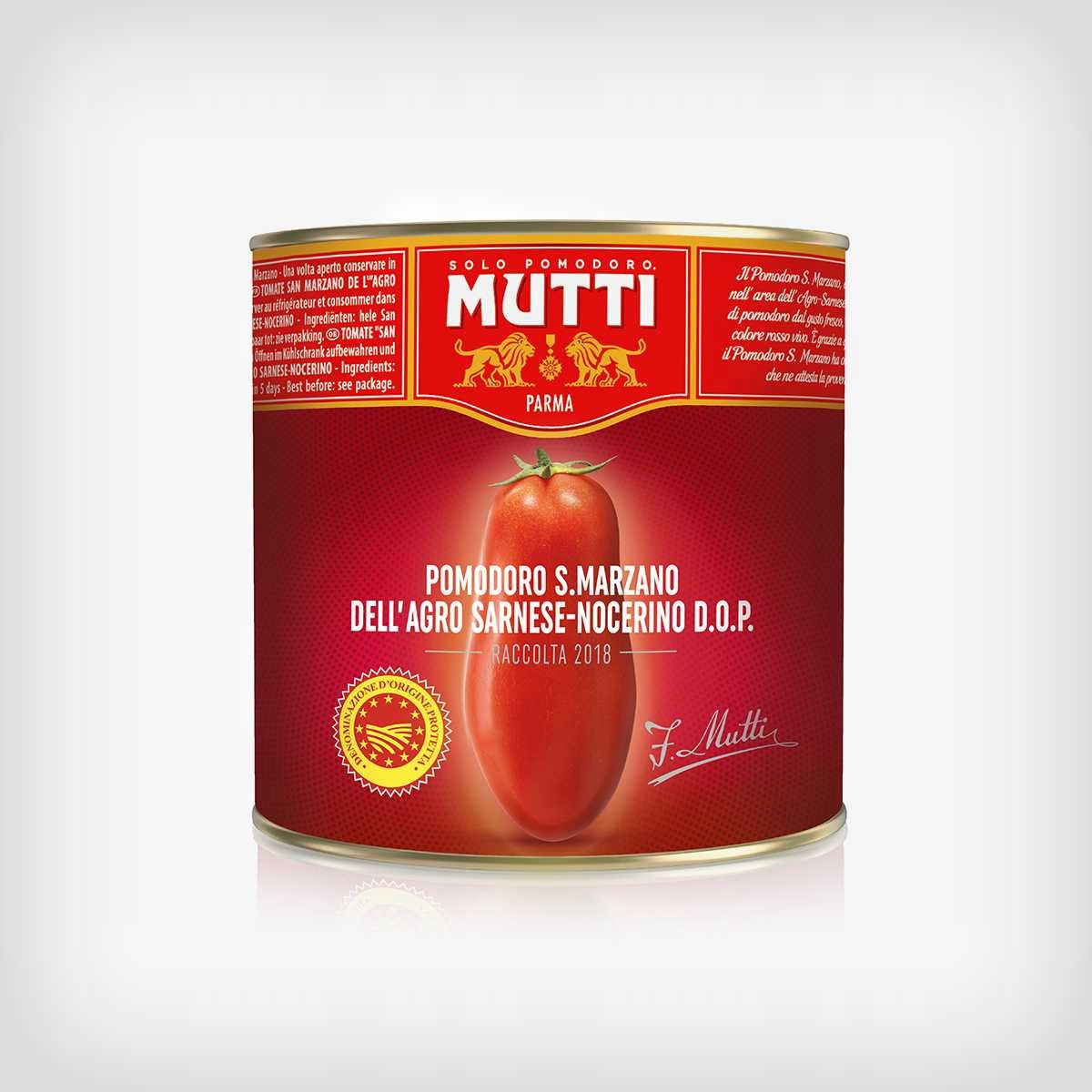 Rajčata San Marzano celá bez slupky 2.5 kg Mutti