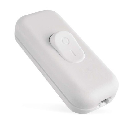 Spínač jednopólový šňůrový průchozí bílý