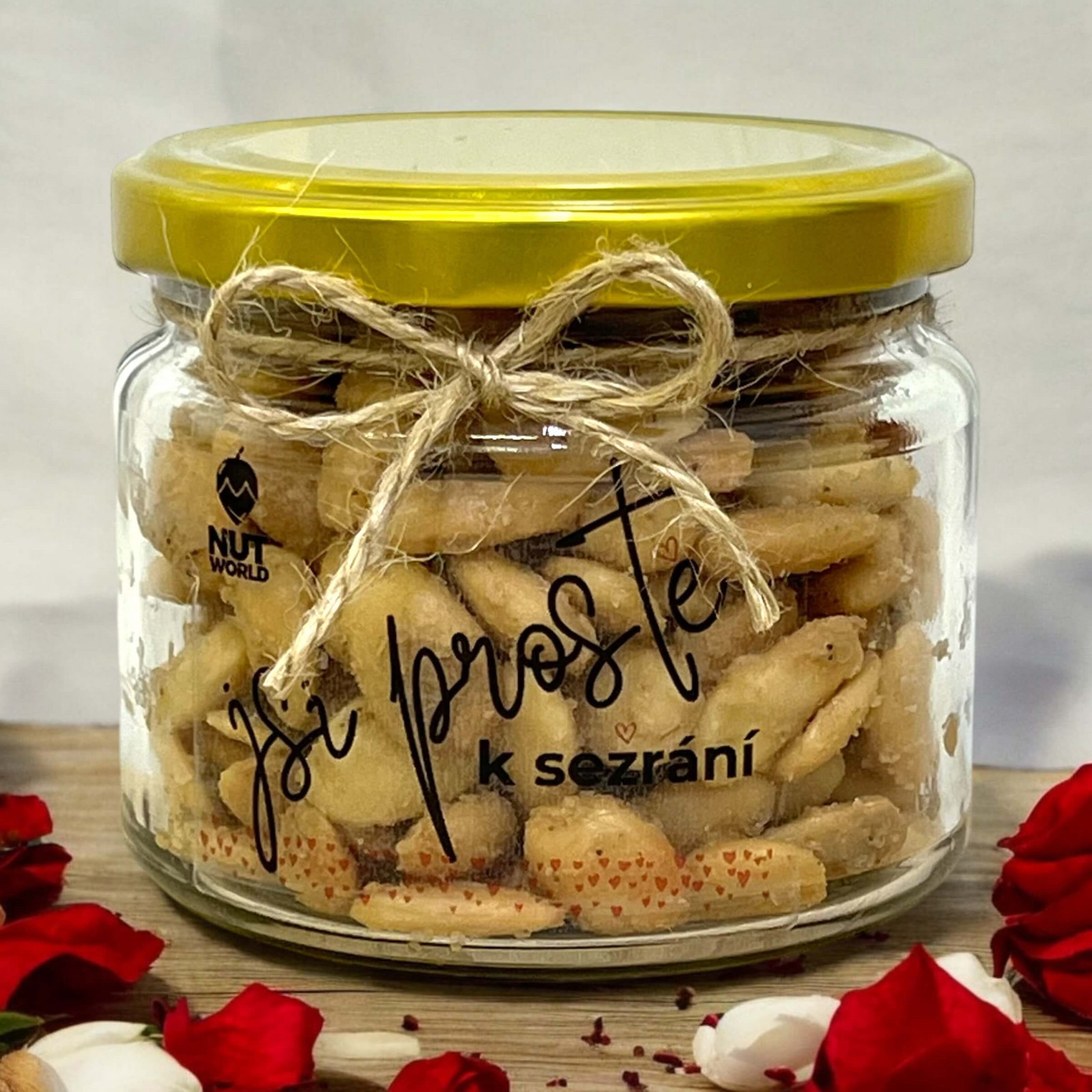 Nutworld.cz Ořechy DELUXE ve skle - Mandle Valencie - LANÝŽOVÉ 160g - Jsi prostě k sežrání