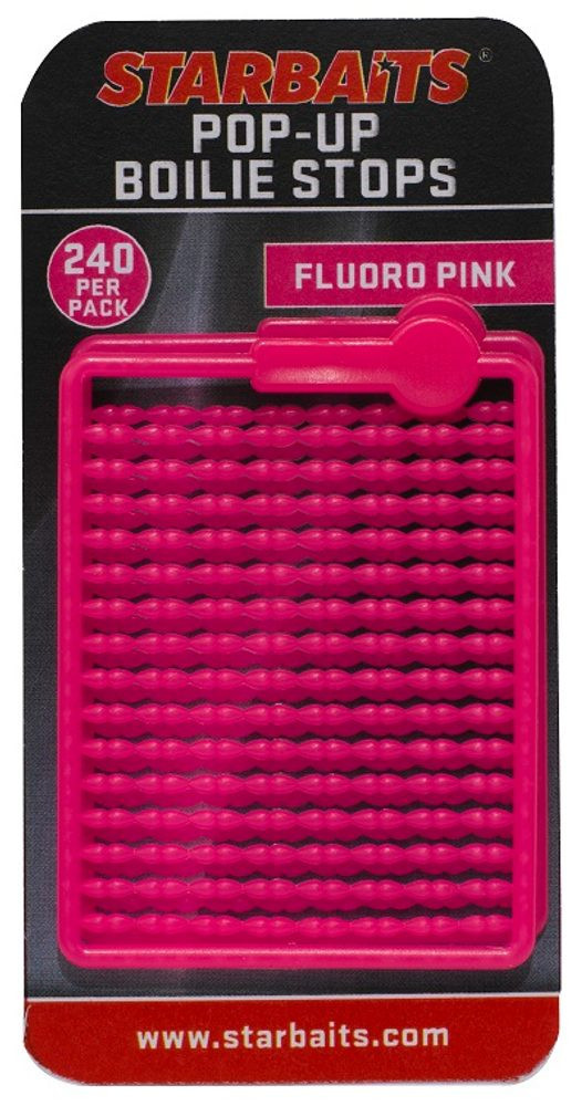 Starbaits Zarážky Bait Stopper Pop UP Fluo 240ks - růžová