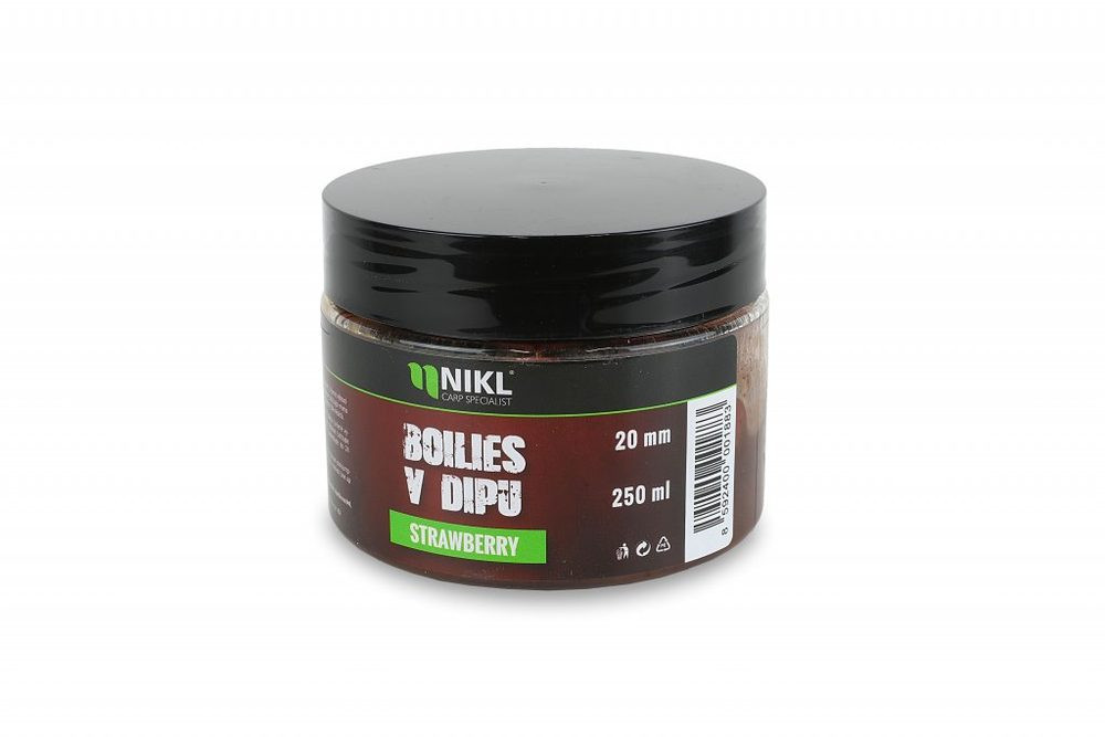 Nikl Boilies v dipu Strawberry 250g - 24mm