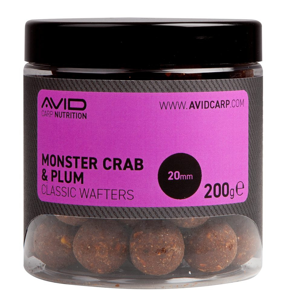 Avid Boilies Classic Wafters Monster Crab & Plum 20mm 200g