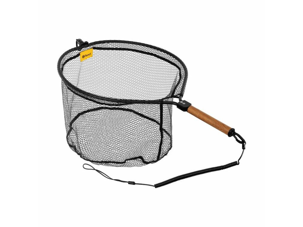 Fencl Muškařský podběrák King L Natur s pogumovanou sítí a magnetem