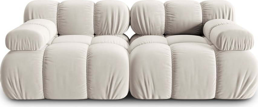 Béžová sametová modulární pohovka 188 cm Bellis – Micadoni