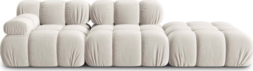 Béžová sametová modulární pohovka 282 cm Bellis – Micadoni