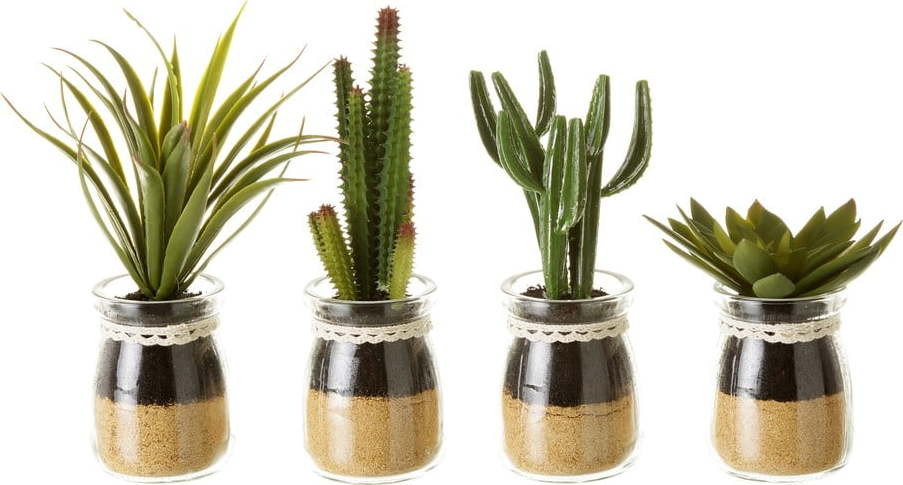 Umělé rostliny v sadě 4 ks (výška 18 cm) Cactus – Casa Selección