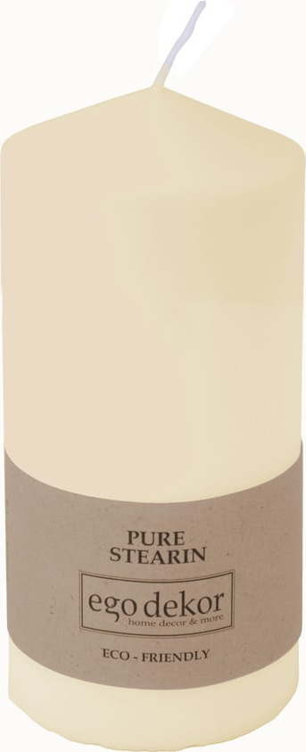 Smetanově bílá svíčka Eco candles by Ego dekor Top, doba hoření 30 h