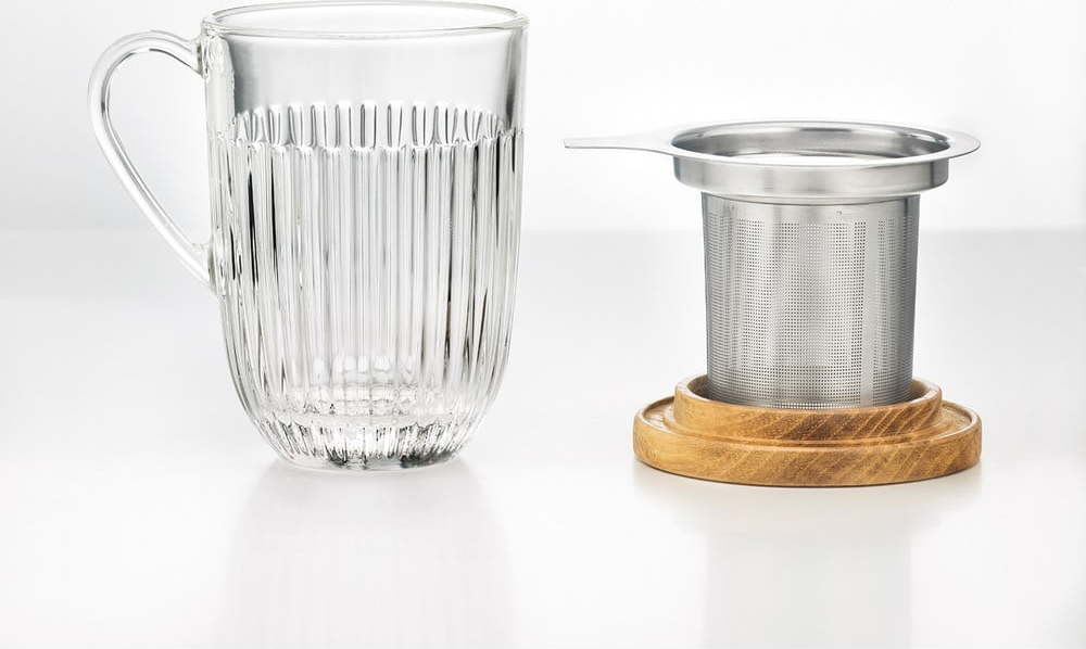 Skleněný hrnek se sítkem 280 ml Ouessant – La Rochére