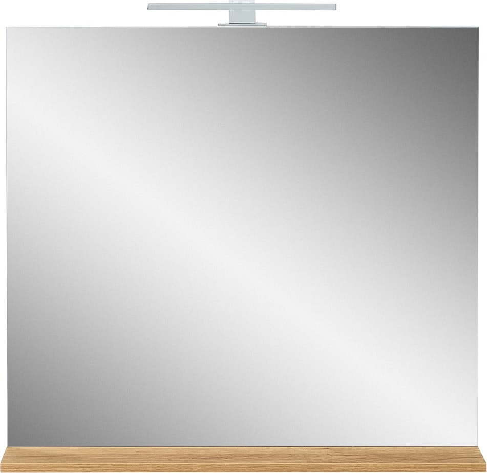 Nástěnné zrcadlo s osvětlením a poličkou 76x75 cm Menen – Germania
