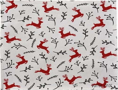 Sada 2 bavlněných prostírání s vánočním motivem Butter Kings They Are Flying, 45 x 35 cm