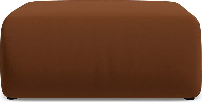 Oranžová/hnědá sametová podnožka Ekahi – Makamii