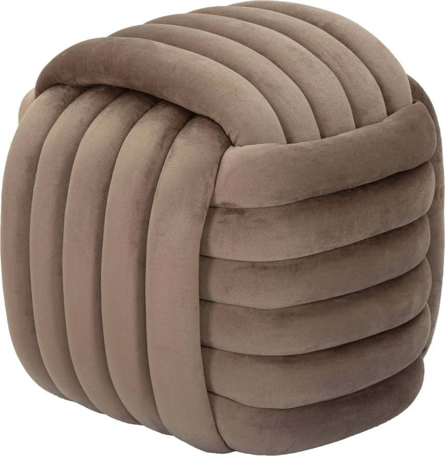 Šedohnědý sametový taburet Softy – Mauro Ferretti