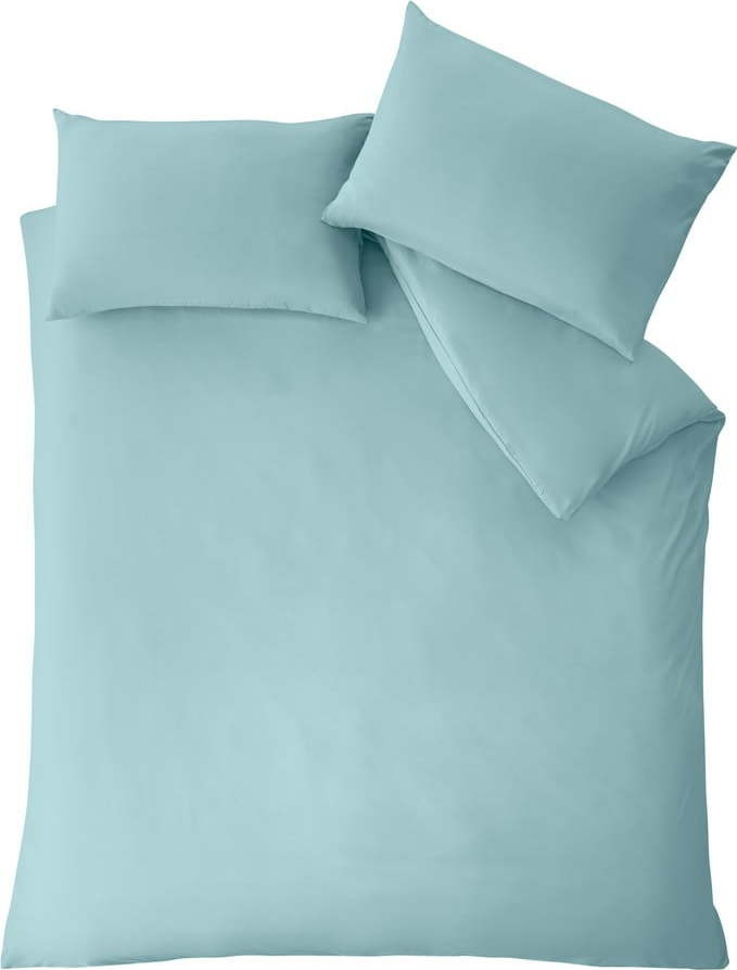 Modré prodloužené povlečení na dvoulůžko z mikrovlákna 230x220 cm So Soft Easy Iron – Catherine Lansfield