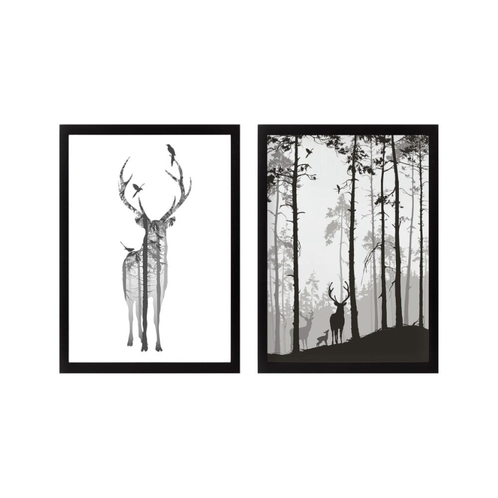 Obrazy v sadě 2 ks 34x44 cm Deer – Wallity