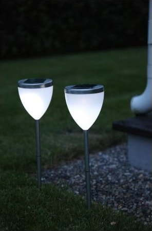 Sada 2 zahradních solárních LED svítidel Star Trading, výška 34 cm