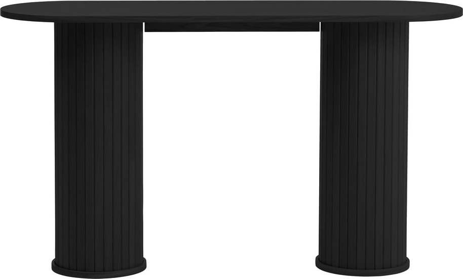 Černý konzolový stolek 40x130 cm Nola – Unique Furniture
