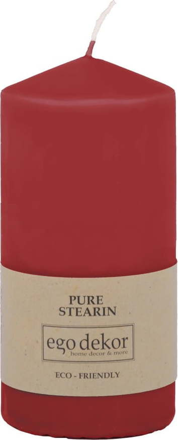 Červená svíčka Eco candles by Ego dekor Top, doba hoření 30 h