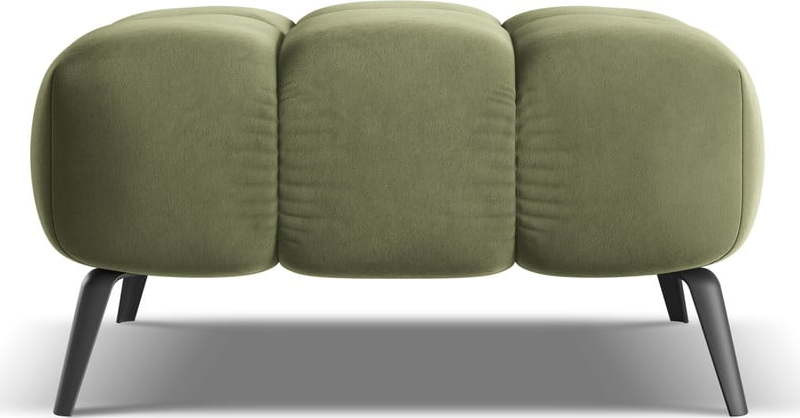 Zelená sametová podnožka Nalu – Makamii