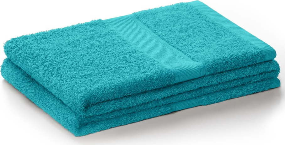 Modrotyrkysový froté ručník s příměsí bambusu 50x100 cm Bamby – Restilo