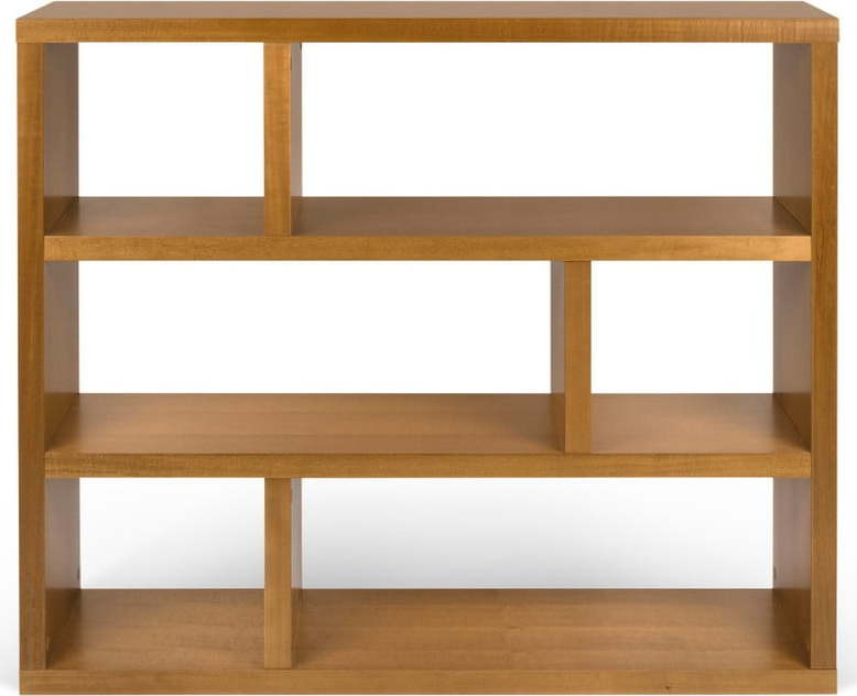 Knihovna v dekoru exotického dřeva 120x105 cm Dublin - TemaHome