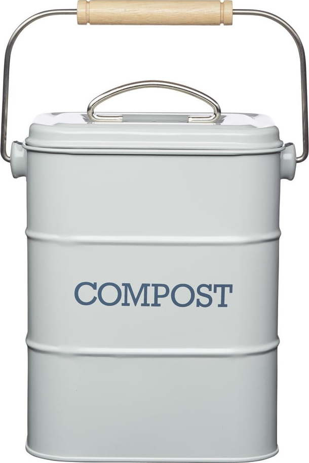 Šedá nádoba na kompostovatelný odpad Kitchen Craft Living Nostalgia,3 l