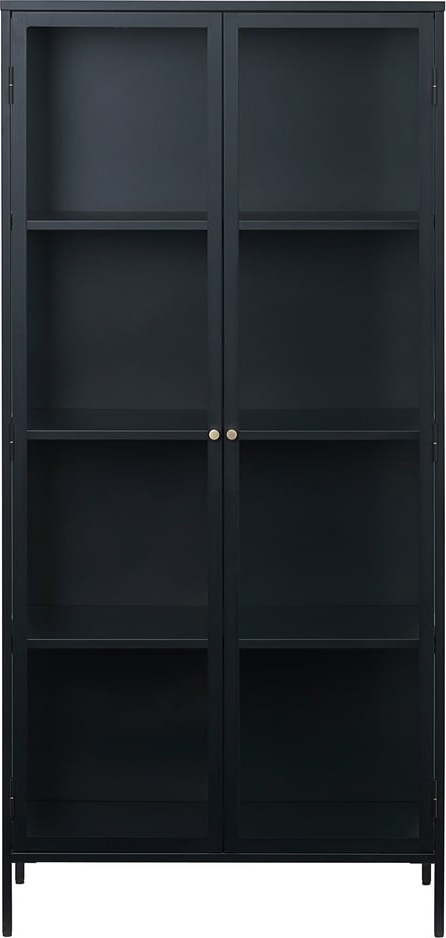 Černá kovová vitrína 90x190 cm Carmel – Unique Furniture