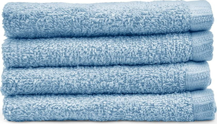 Modré rychleschnoucí bavlněné ručníky v sadě 4 ks 30x30 cm Quick Dry – Catherine Lansfield