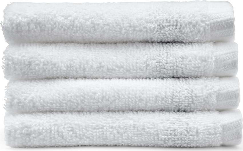 Bílé rychleschnoucí bavlněné ručníky v sadě 4 ks 30x30 cm Quick Dry – Catherine Lansfield