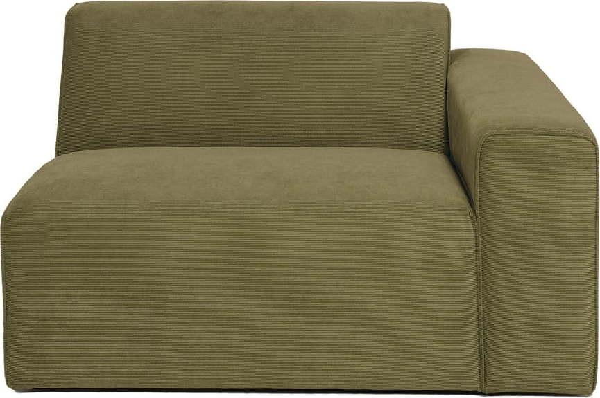 Zelený manšestrový modul pohovky (pravý roh) Sting - Scandic