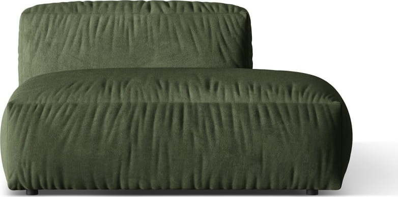 Zelený modul pohovky z textilie bouclé (pravý roh) Martina – Micadoni Home
