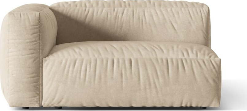 Béžovokrémový modul pohovky z textilie bouclé (levý roh) Martina – Micadoni Home