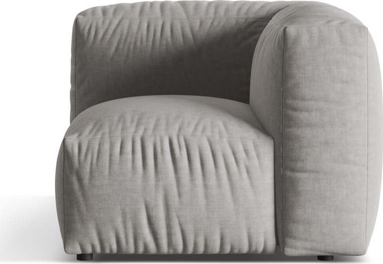 Světle šedý modul pohovky (variabilní roh) Martina – Micadoni Home